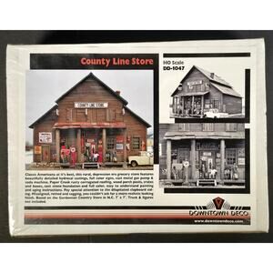 Downtown Deco HO Scale COUNTY LINE STORE Cast Hydrocal Building Kit DD-1047